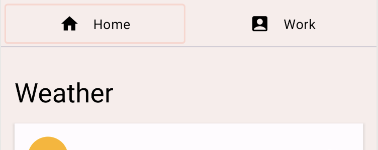 Home Tab Selected