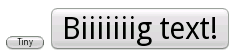 Bild von kleinen und normal großen Schaltflächen